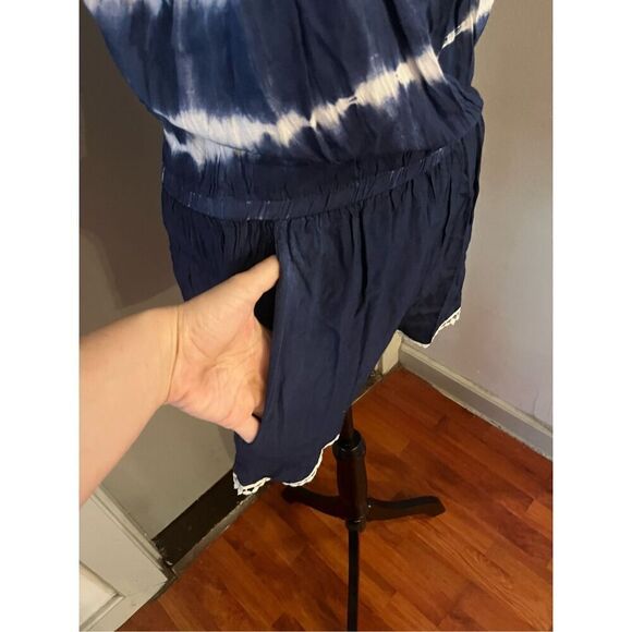 NWT. Beach By Exist Blue Tie-Dyed Romper Rompers Size XS - Picture 5 of 8